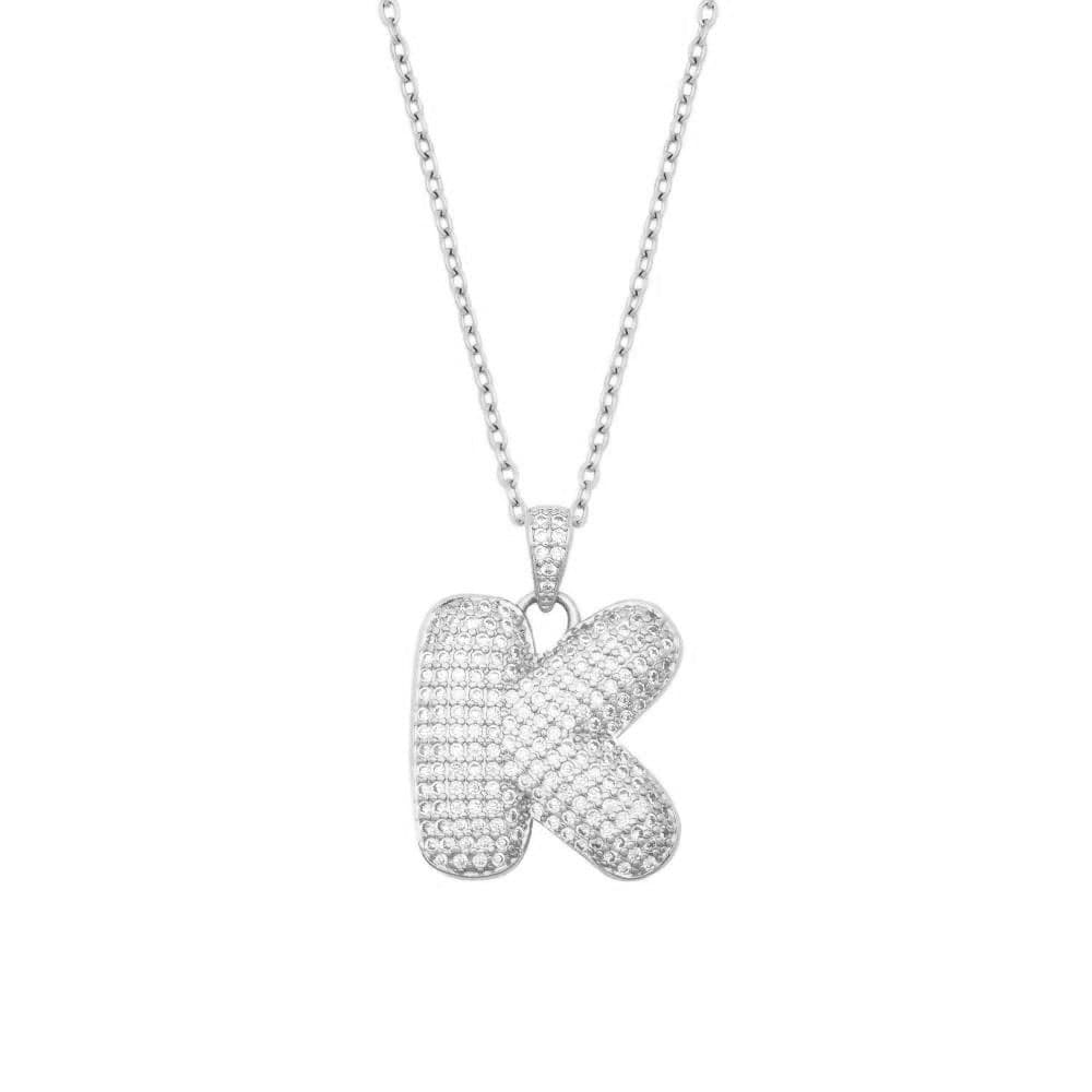 Bohomoon Stainless Steel Bubble Initial Necklace