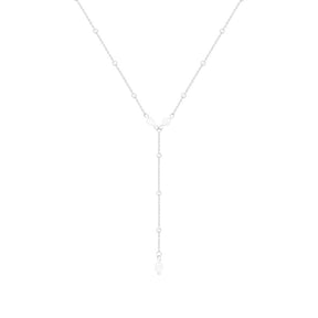 Bohomoon Stainless Steel Capri Pearl Lariat Necklace