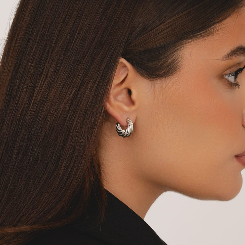 Bohomoon Stainless Steel Carmel Hoop Earrings
