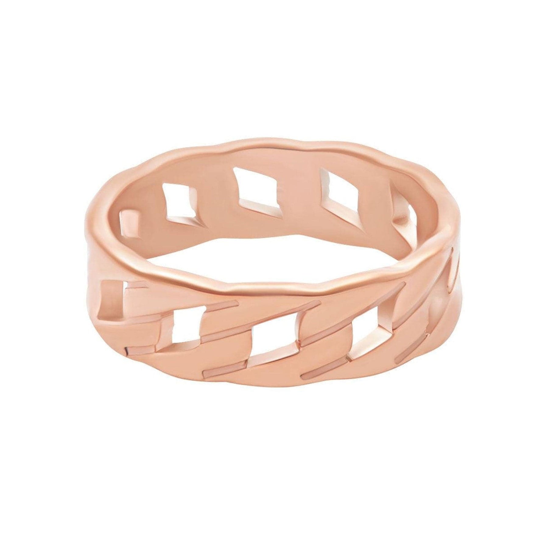 BohoMoon Stainless Steel Cassie Chain Ring Rose Gold / US 6 / UK L / EUR 51 (small)