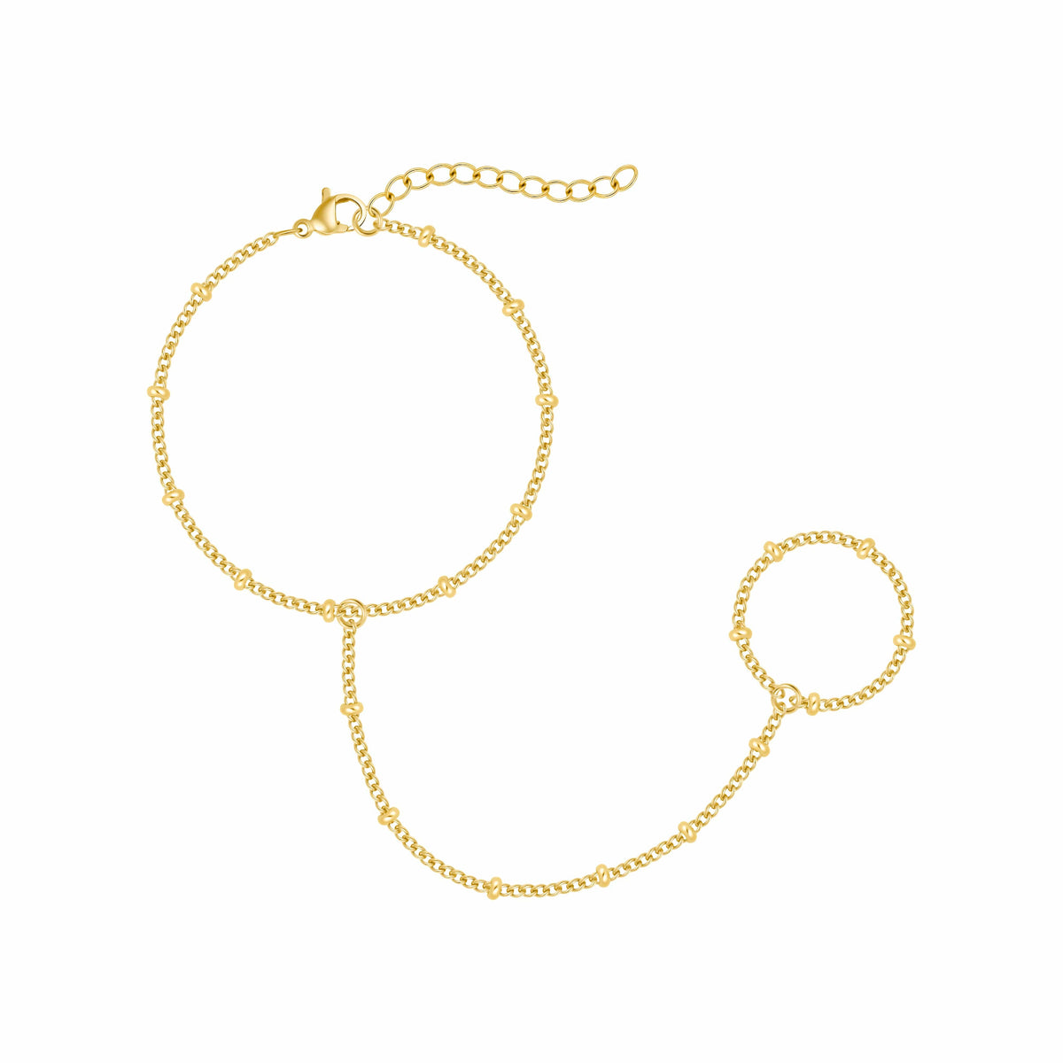 Bohomoon Stainless Steel Cate Hand Chain Bracelet