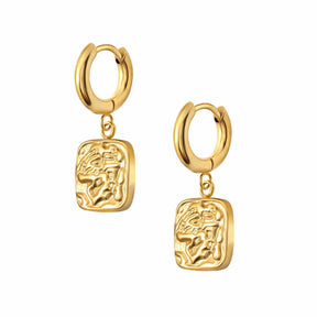 BohoMoon Stainless Steel Kennedy Hoop Earrings Gold