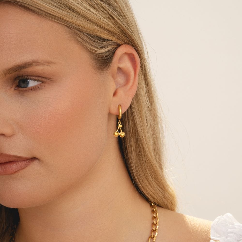Bohomoon Stainless Steel Cherise Hoop Earrings