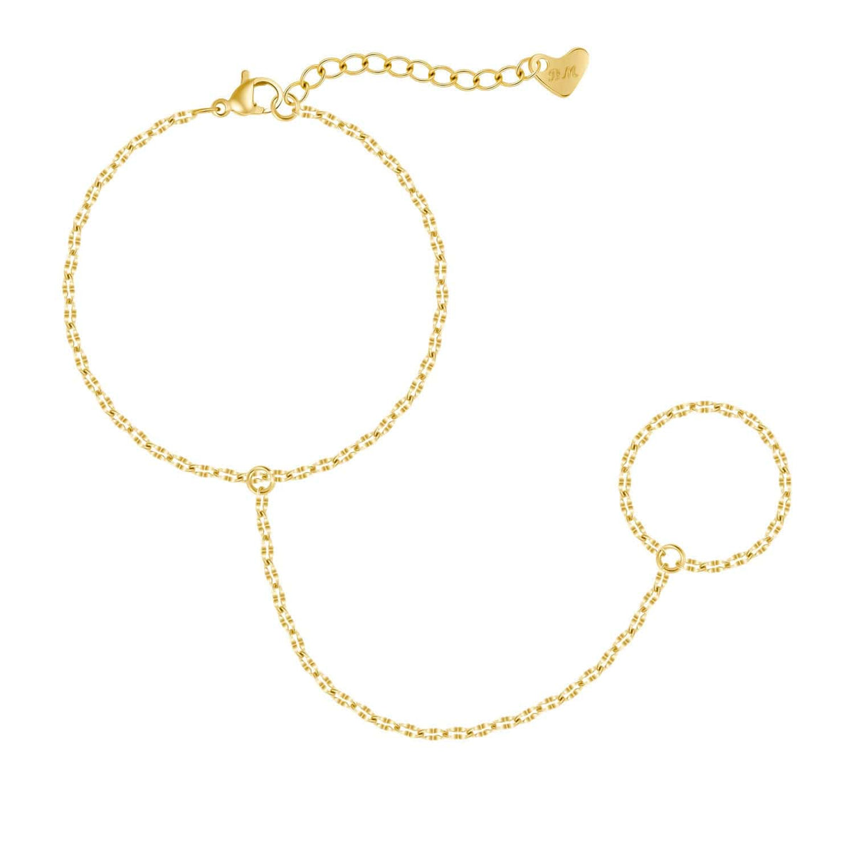 Bohomoon Stainless Steel Chevron Hand Chain Bracelet