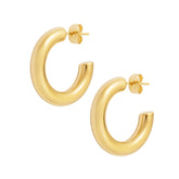 BohoMoon Stainless Steel Classic Hoop Earrings Gold / Small