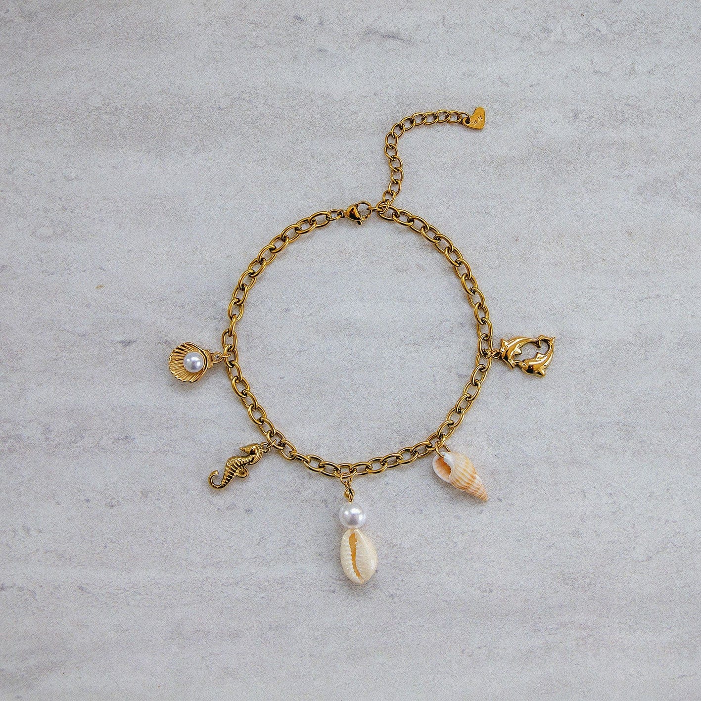 Bohomoon Stainless Steel Coast Pearl Anklet