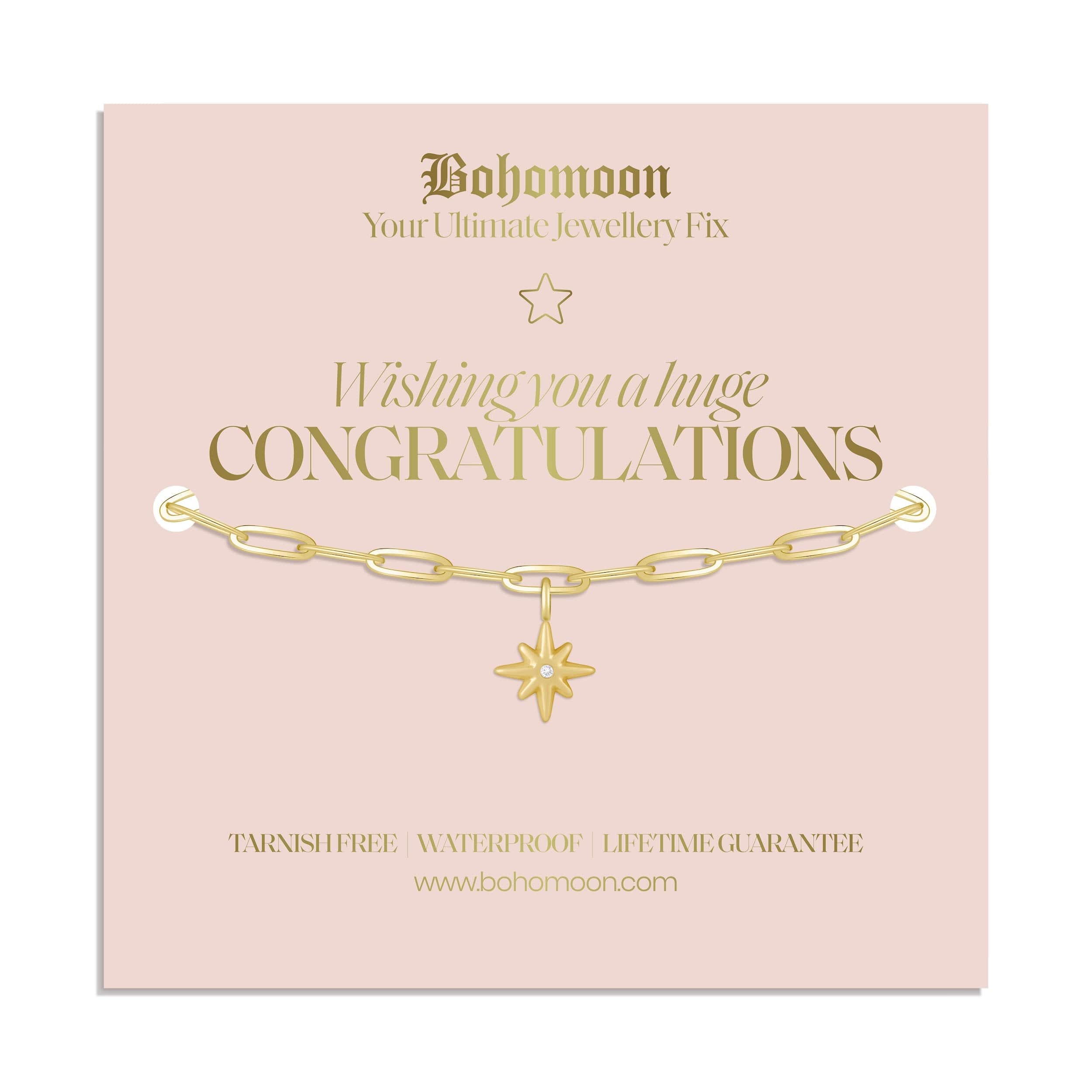 Bohomoon Stainless Steel Congratulations Bracelet