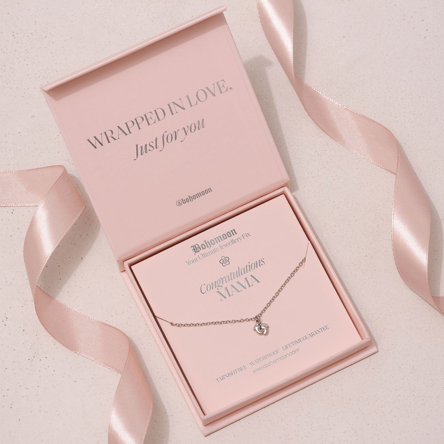 Bohomoon Stainless Steel Congratulations Mama Necklace