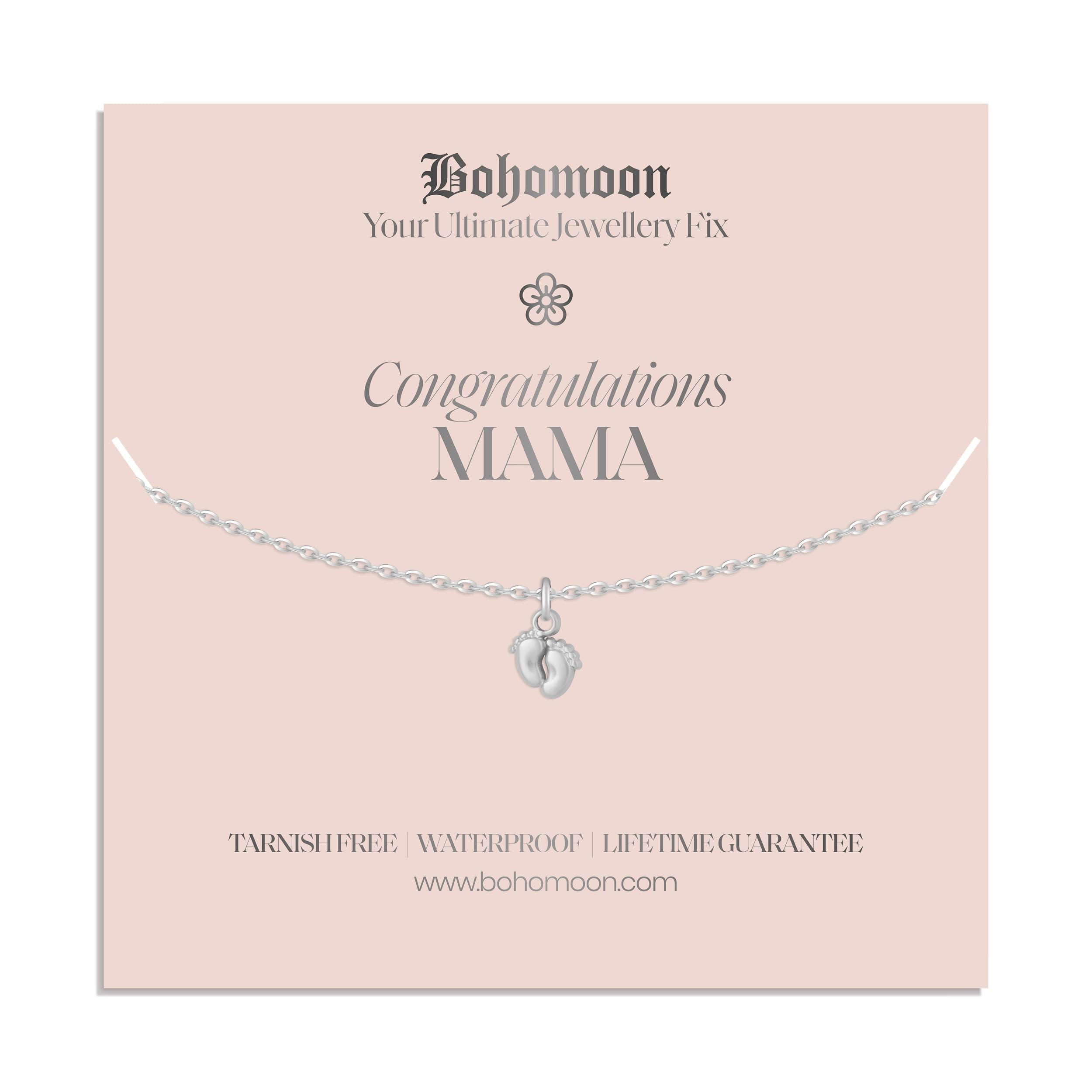 Bohomoon Stainless Steel Congratulations Mama Necklace