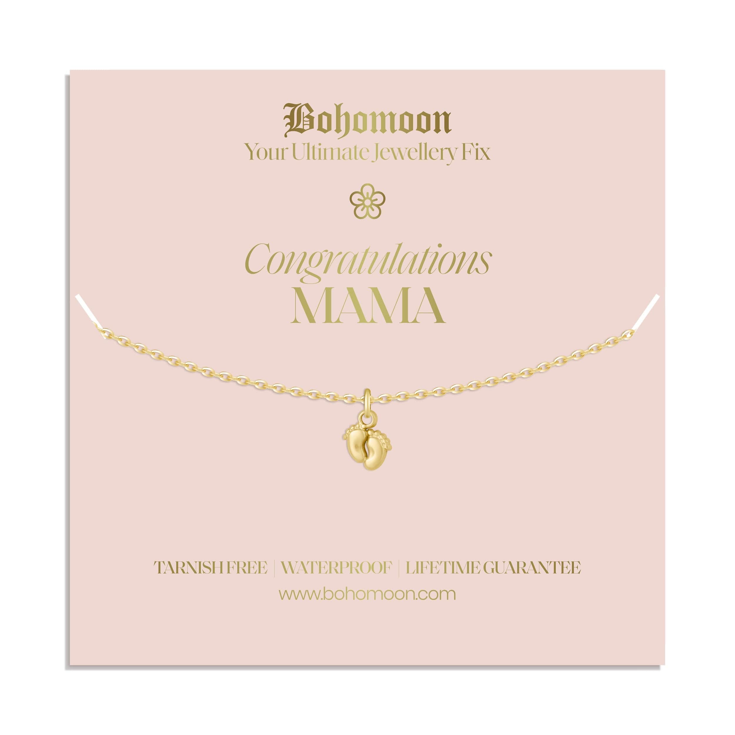 Bohomoon Stainless Steel Congratulations Mama Necklace