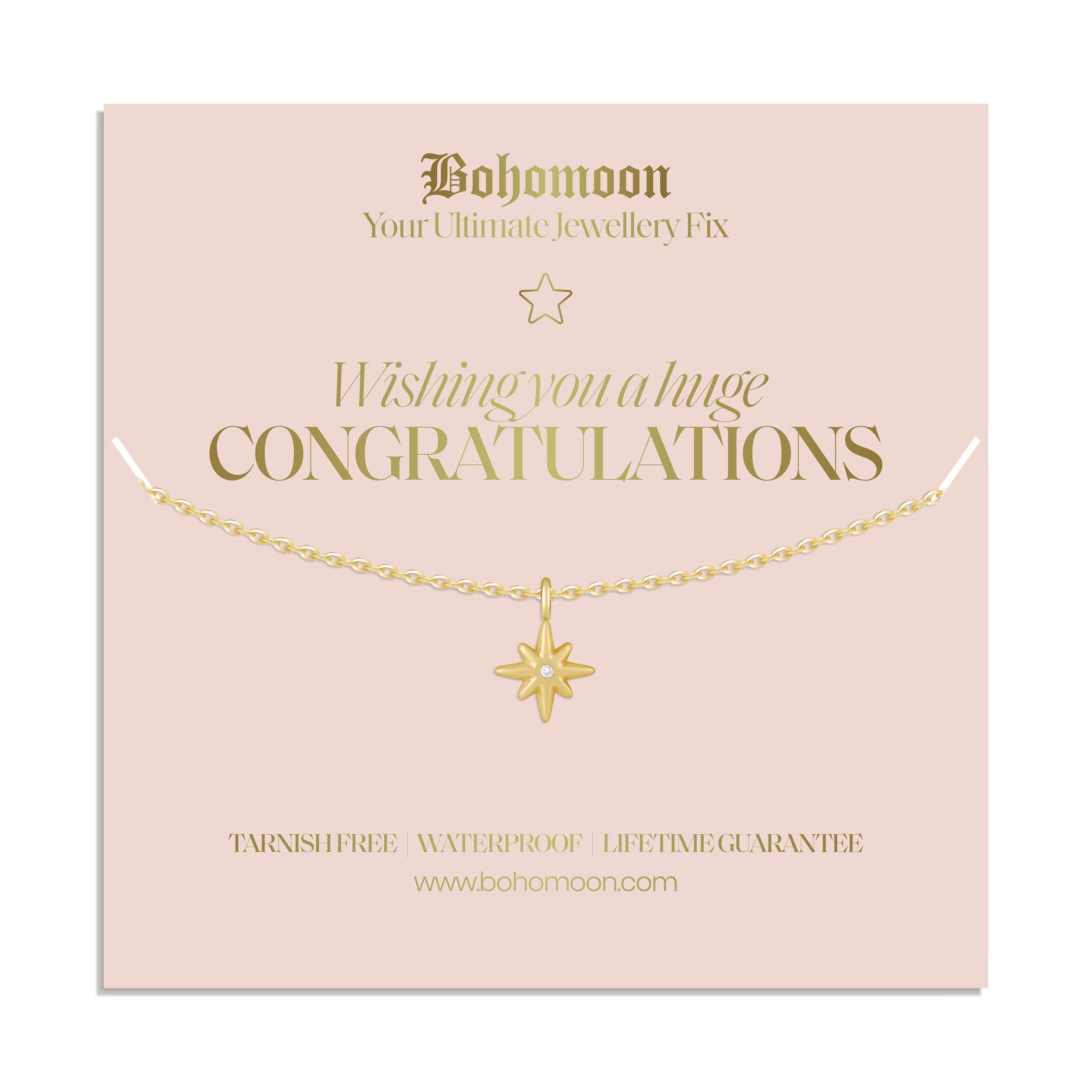 Bohomoon Stainless Steel Congratulations Necklace