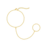 Bohomoon Stainless Steel Cult Hand Chain Bracelet
