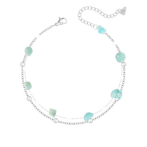 Bohomoon Stainless Steel Cyan Anklet