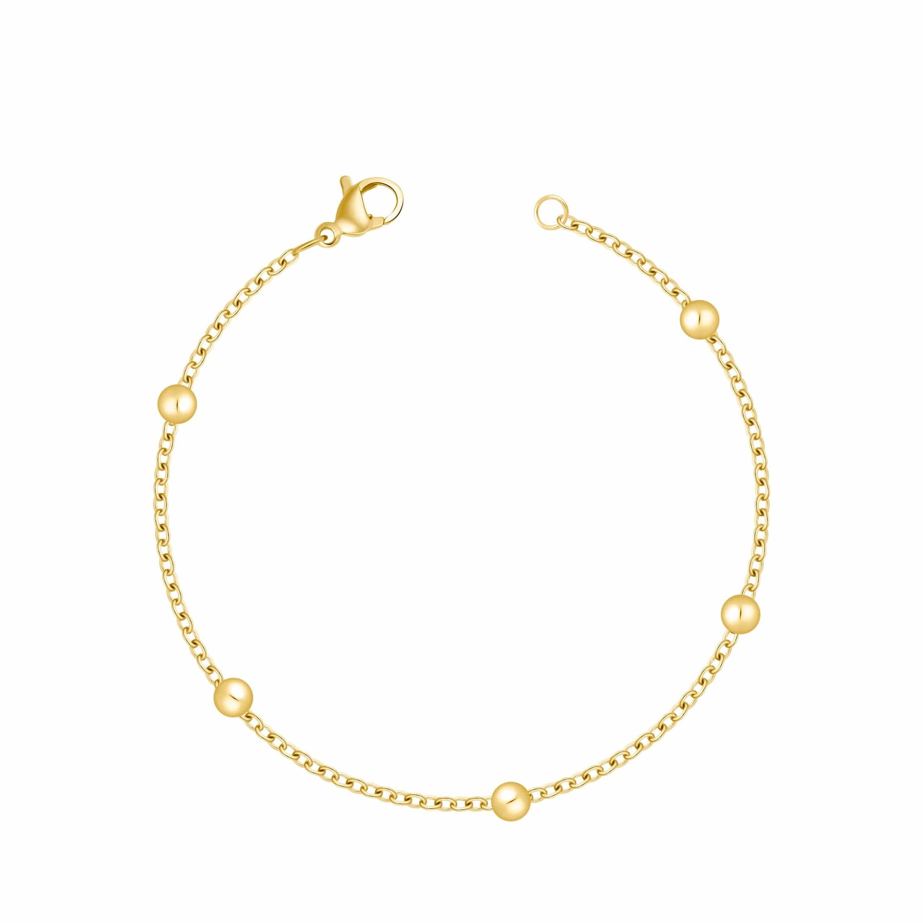 Bohomoon Stainless Steel Dainty Ball Bracelet
