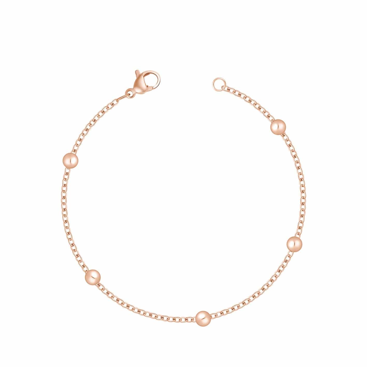Bohomoon Stainless Steel Dainty Ball Bracelet