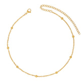 BohoMoon Stainless Steel Ball Dainty Choker / Necklace Gold / Choker