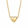 BohoMoon Stainless Steel Dainty Heart Initial Necklace Gold / A