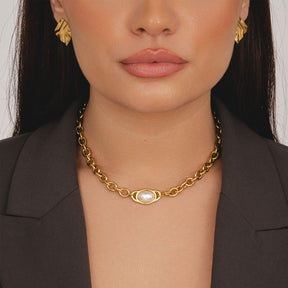 Bohomoon Stainless Steel Danica Pearl Necklace