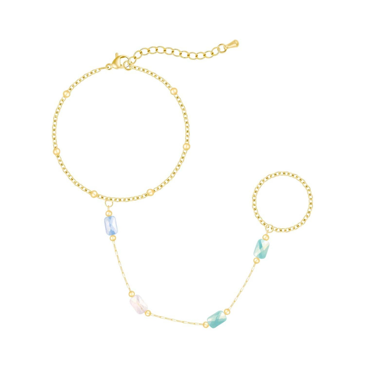 Bohomoon Stainless Steel Demi Hand Chain Bracelet