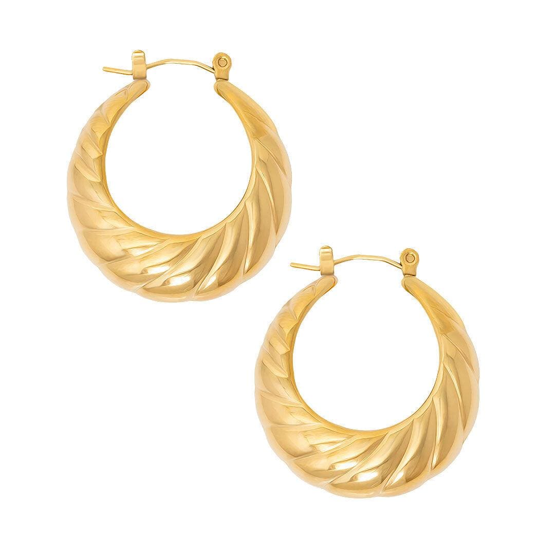 BohoMoon Stainless Steel Desire Hoop Earrings Gold