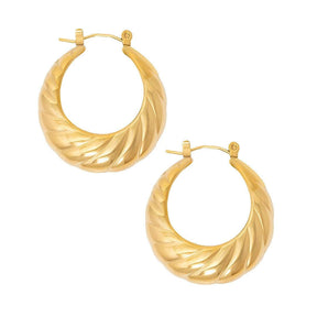 BohoMoon Stainless Steel Desire Hoop Earrings Gold