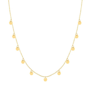 BohoMoon Stainless Steel Disc Necklace Gold