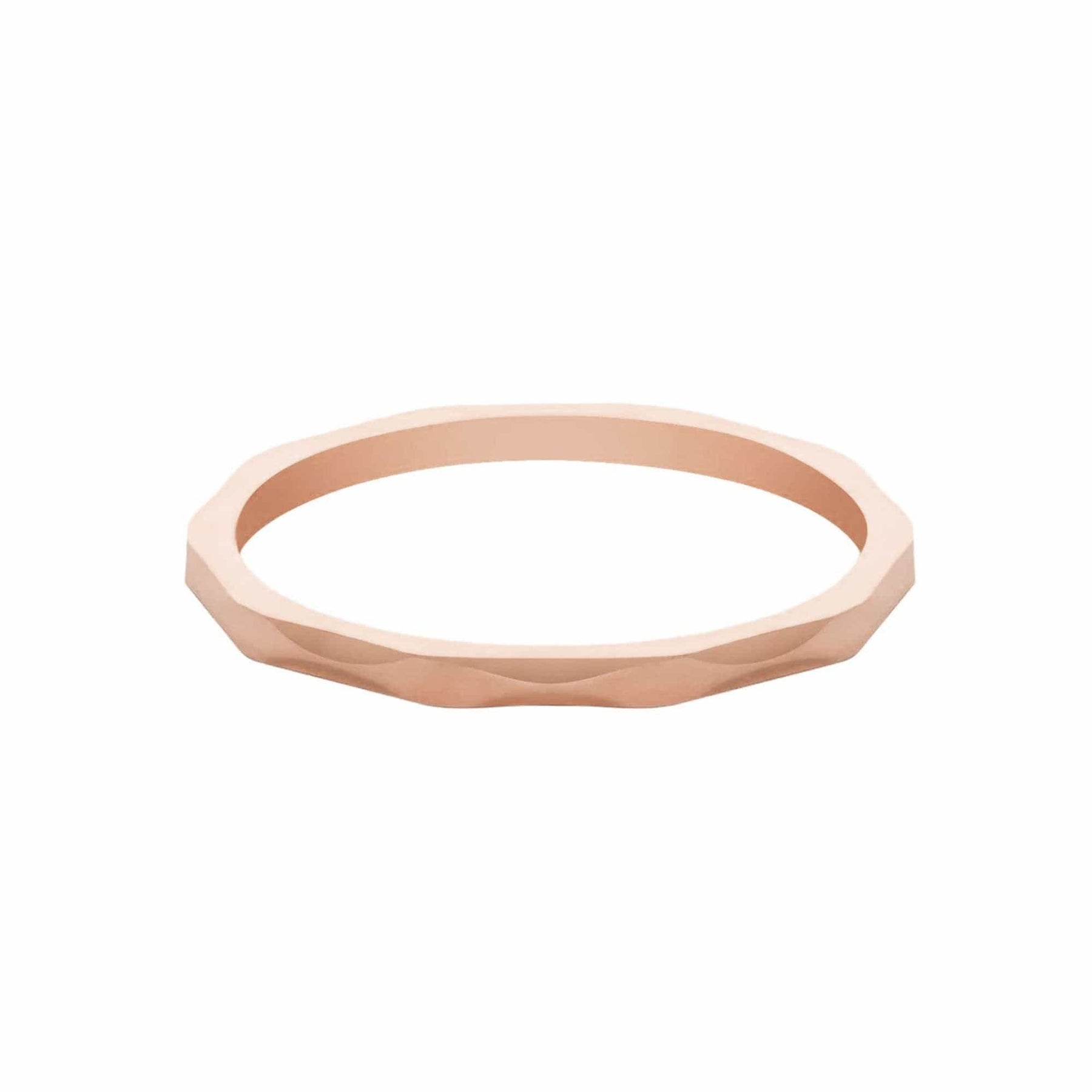 BohoMoon Stainless Steel Disco Ring Rose Gold / US 3 / UK F / EUR 44 / (midi)