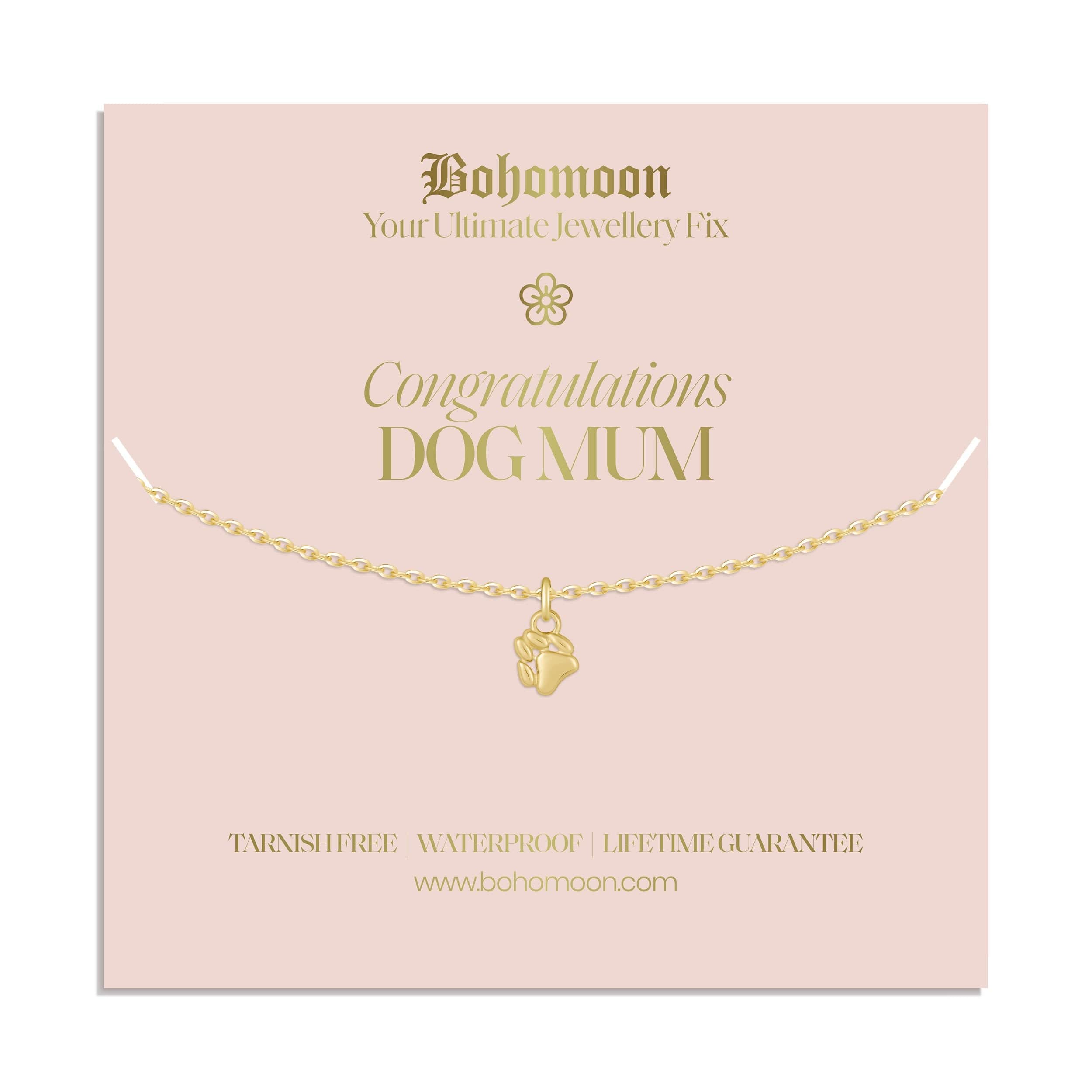 Bohomoon Stainless Steel Dog Mum Necklace