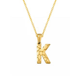 BohoMoon Stainless Steel Dorothy Initial Necklace Gold / A