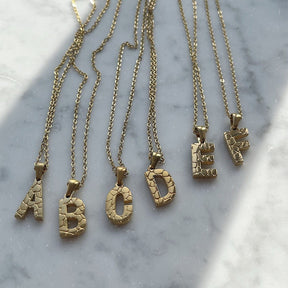 BohoMoon Stainless Steel Dorothy Initial Necklace