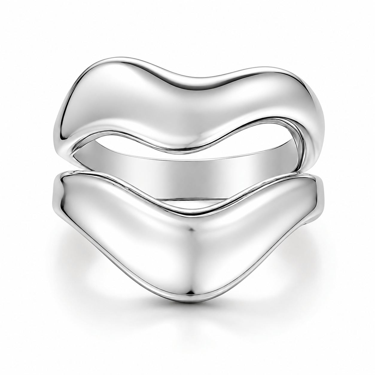 Bohomoon Stainless Steel Double Swirl Ring