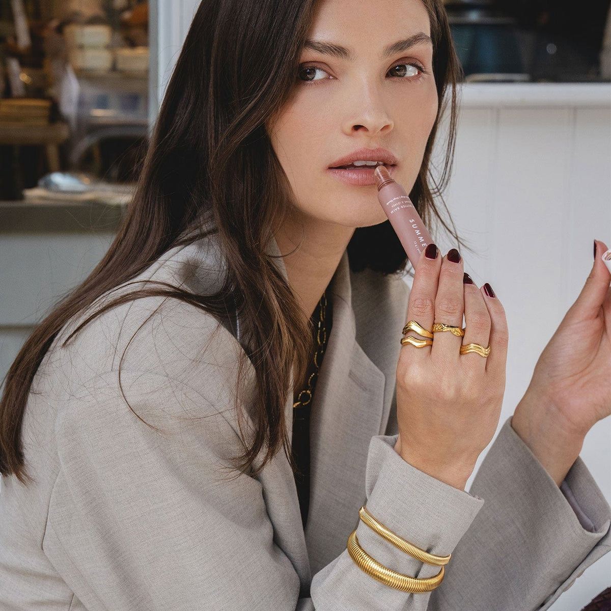 Bohomoon Stainless Steel Double Swirl Ring