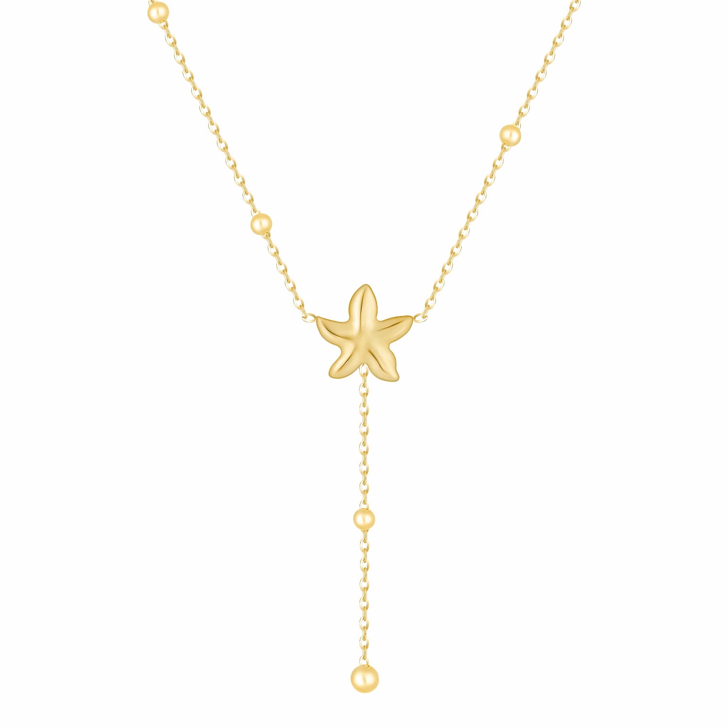 Bohomoon Stainless Steel Edith Starfish Lariat Necklace