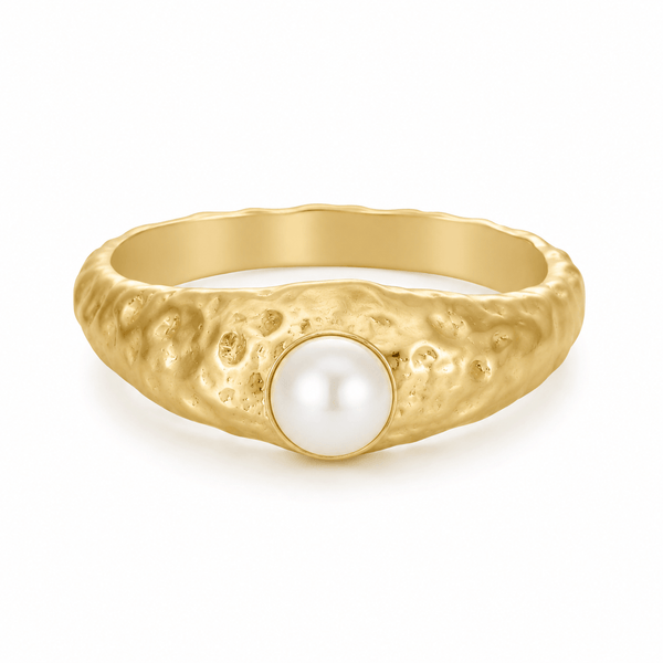 Bohomoon Stainless Steel Elena Pearl Pinky Ring