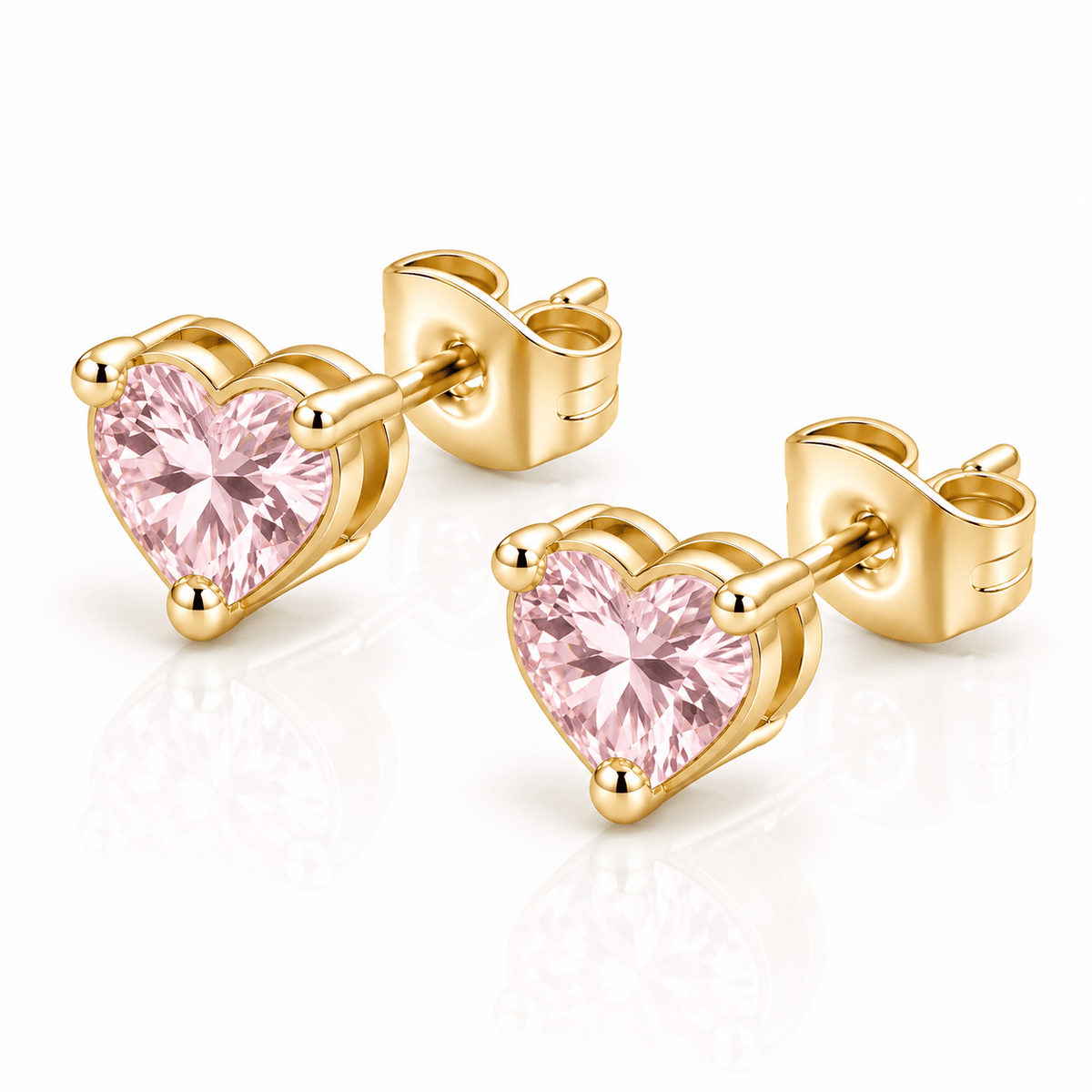 Bohomoon Stainless Steel Eliza Heart Stud Earrings