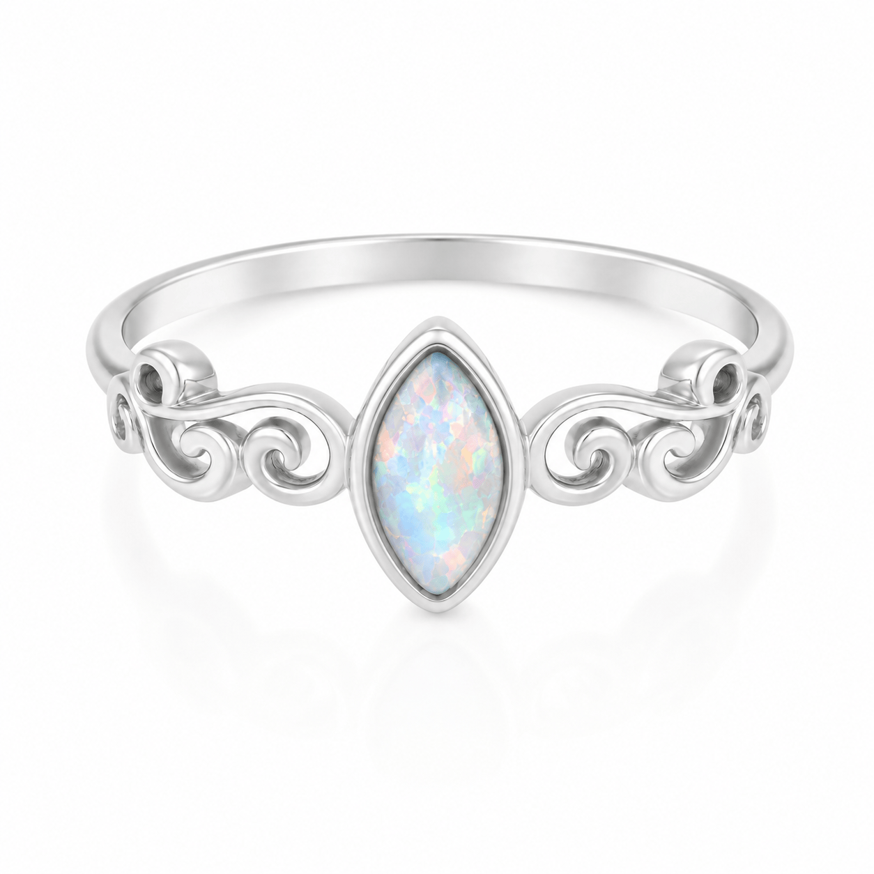 Bohomoon Stainless Steel Elodie Opal Ring