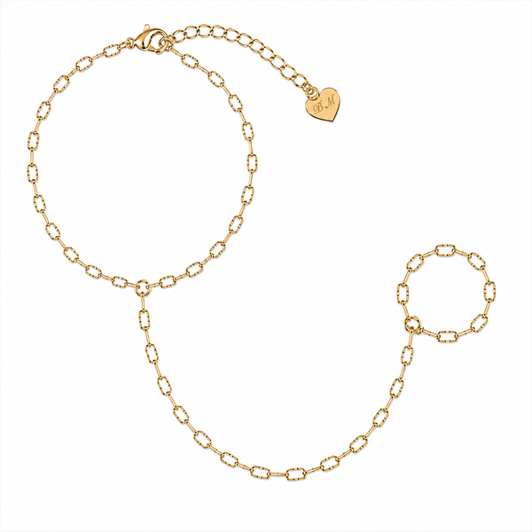Bohomoon Stainless Steel Enzo Hand Chain Bracelet