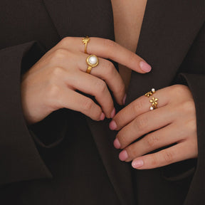 Bohomoon Stainless Steel Esme Pearl Ring