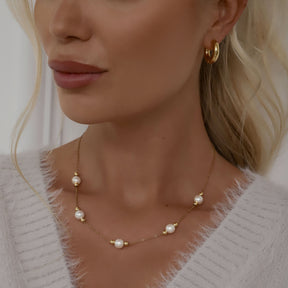 BohoMoon Stainless Steel Exquisite Pearl Necklace