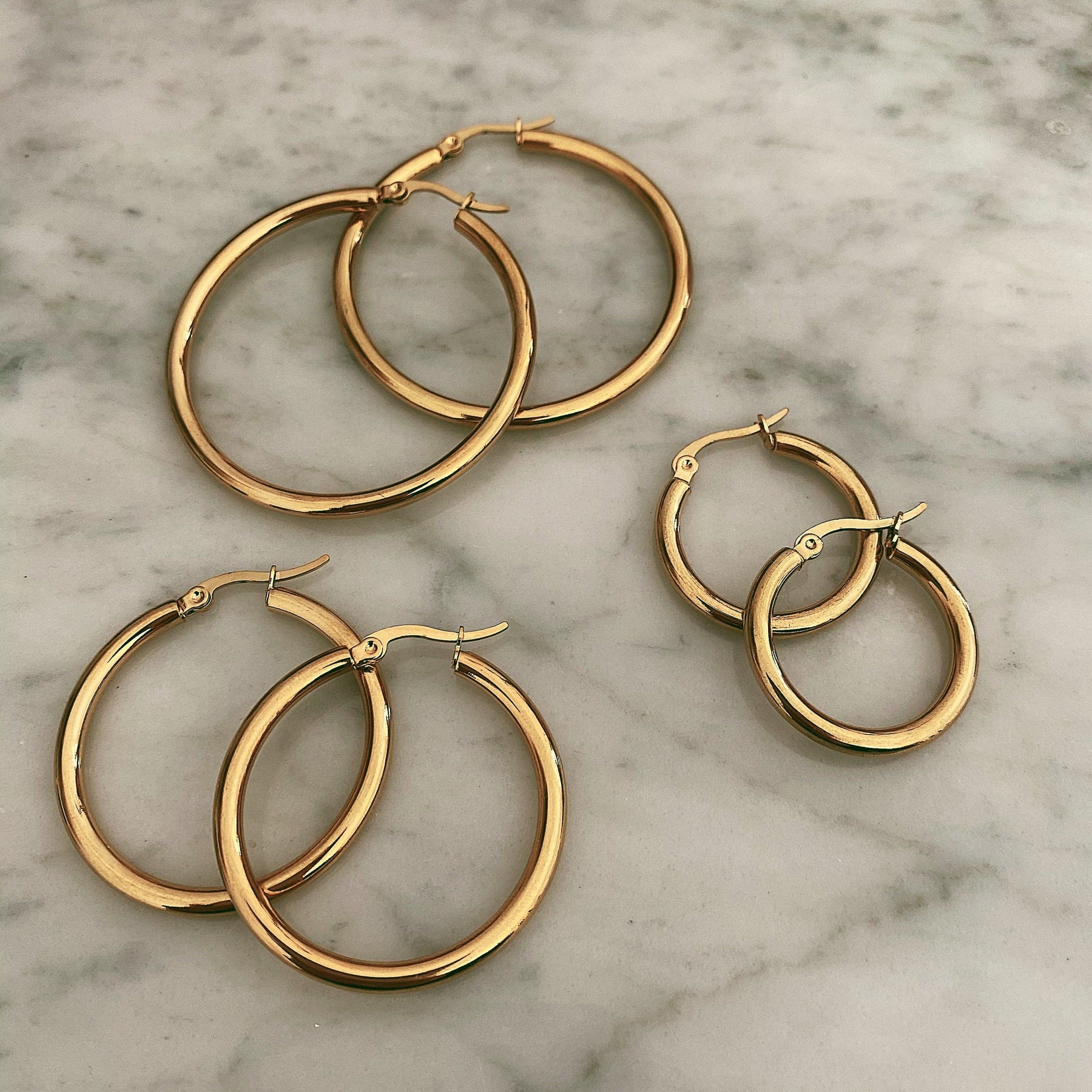 BohoMoon Stainless Steel Exude Hoop Earrings