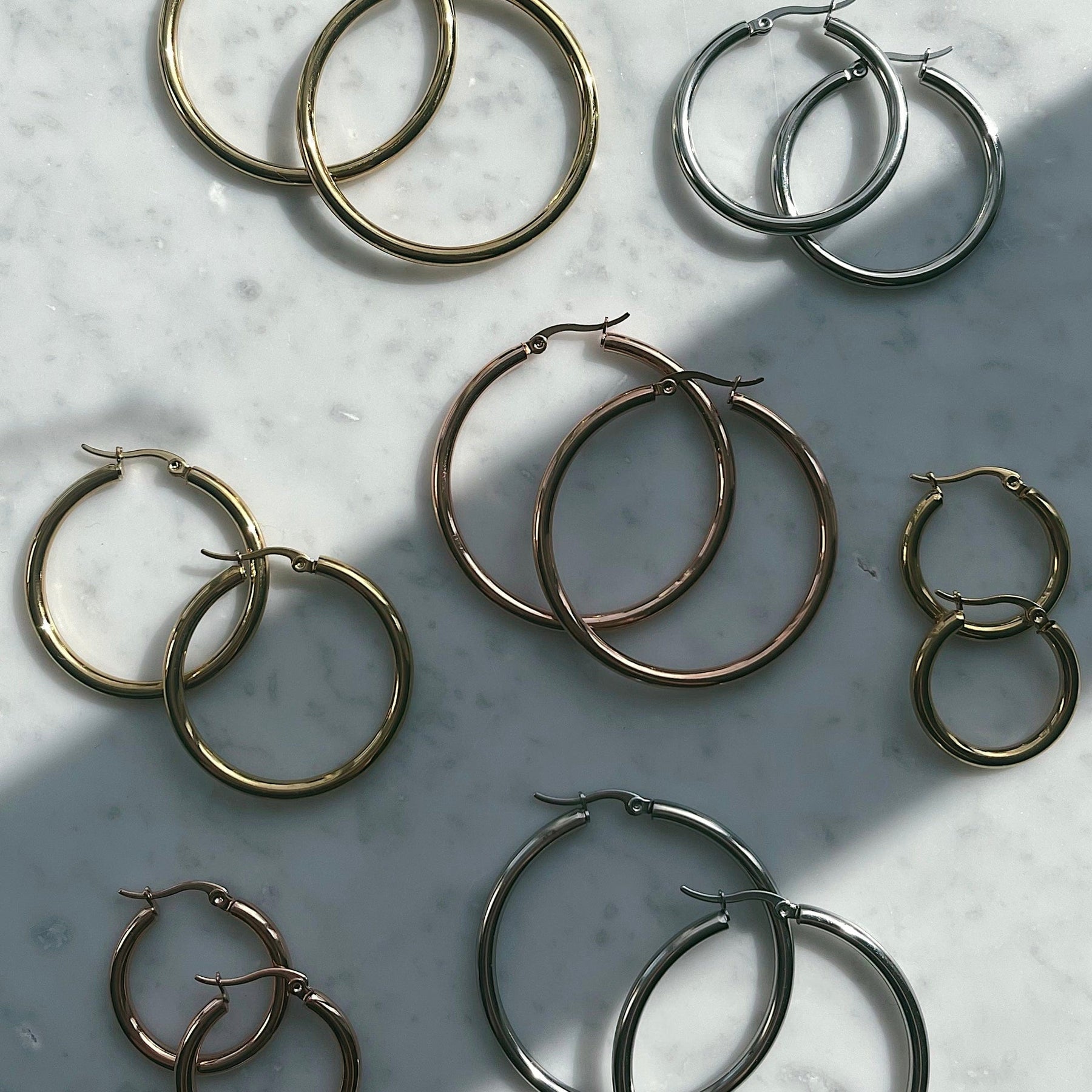 BohoMoon Stainless Steel Exude Hoop Earrings