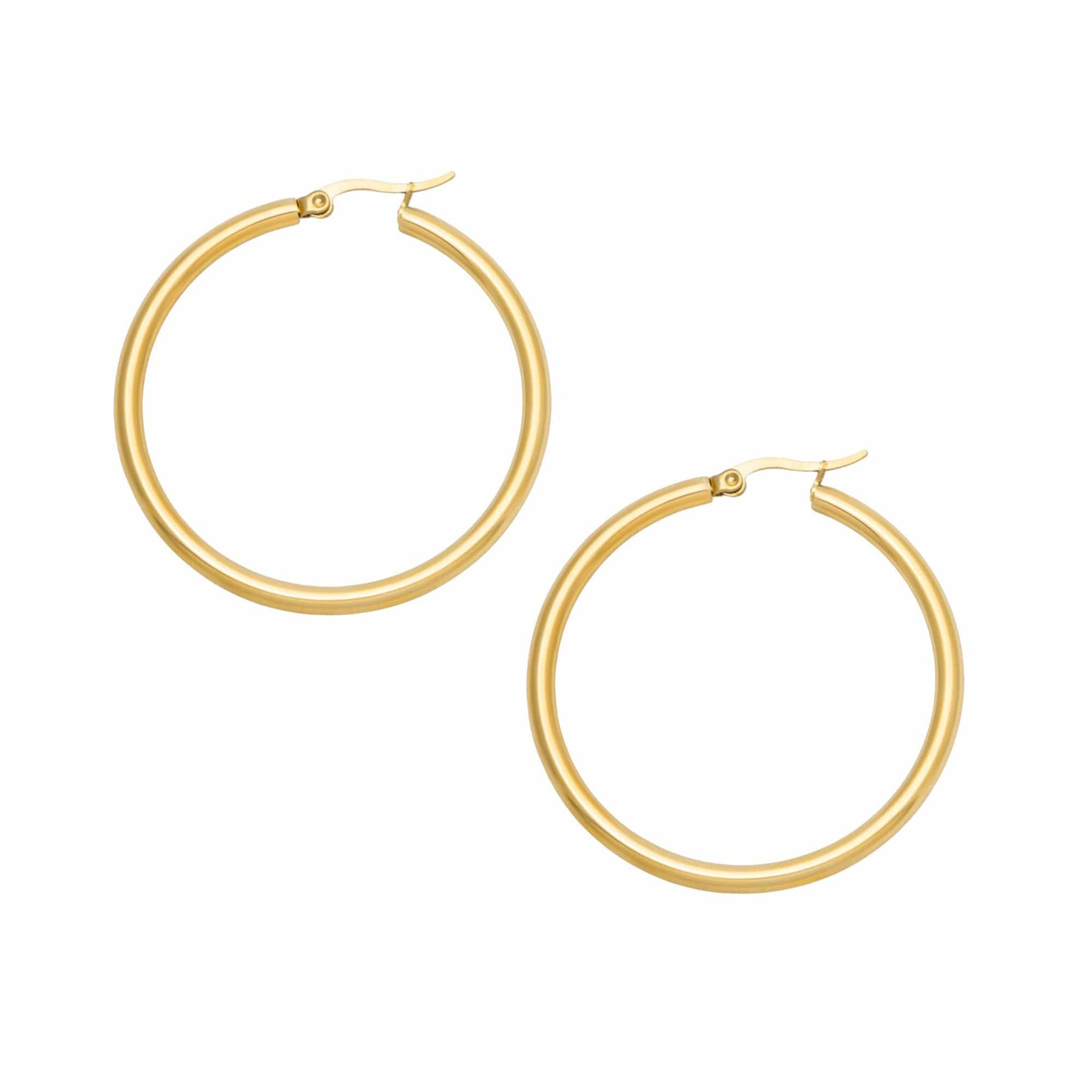 BohoMoon Stainless Steel Exude Hoop Earrings Gold / Small