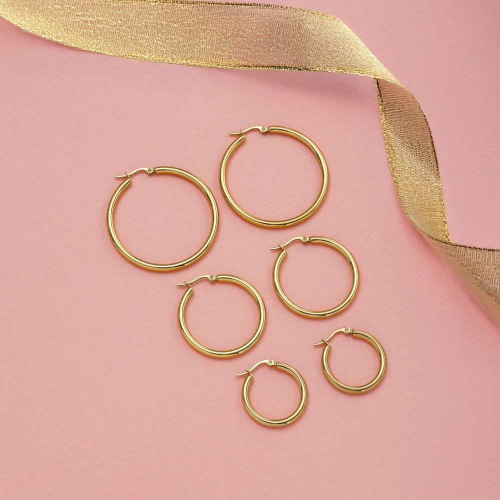 Bohomoon Stainless Steel Exude Hoop Earrings