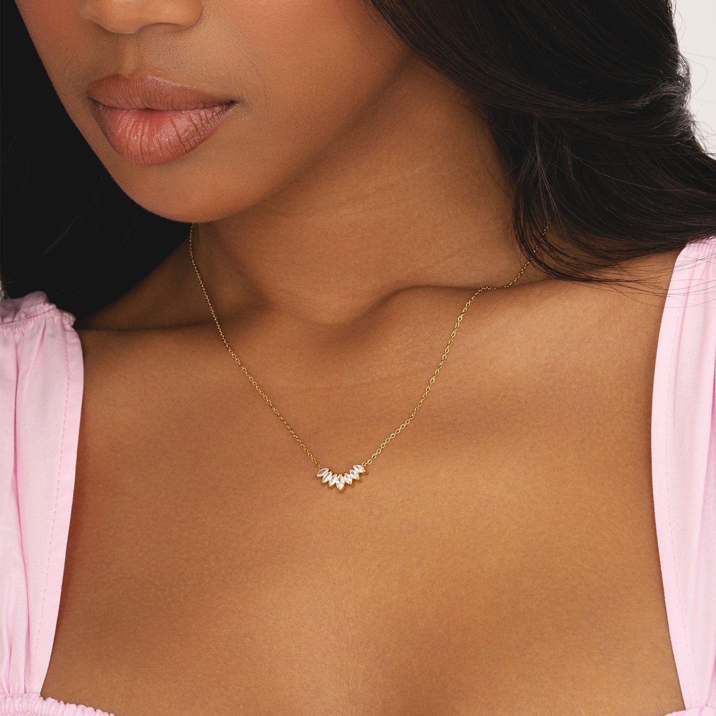 Bohomoon Stainless Steel Fan Necklace