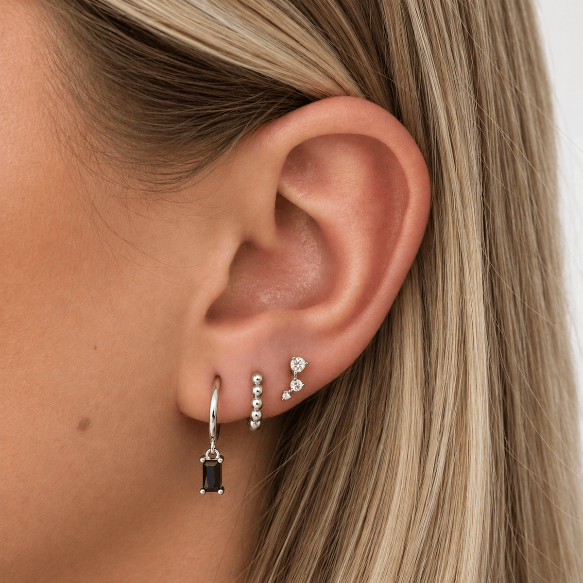 Bohomoon Stainless Steel Fate Hoop Earrings