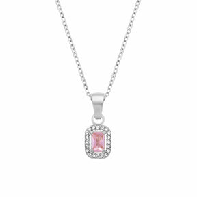 BohoMoon Stainless Steel Fearless Necklace Silver / Pink