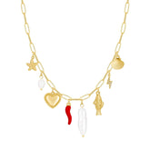 Bohomoon Stainless Steel Fiery Charm Necklace