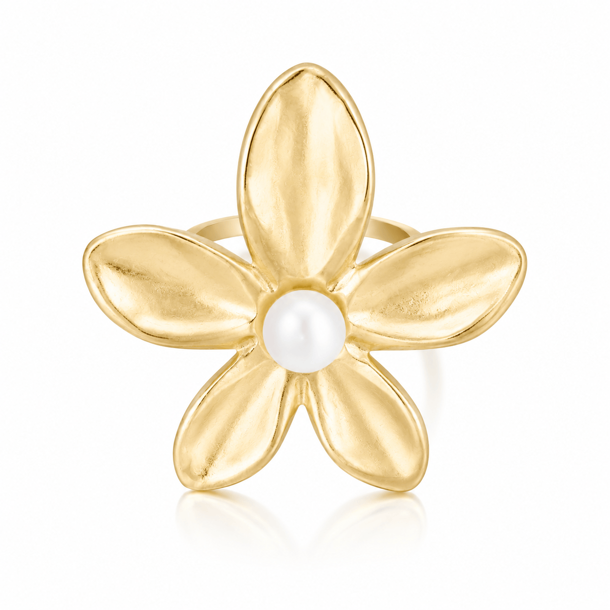Bohomoon Stainless Steel Flora Pearl Ring