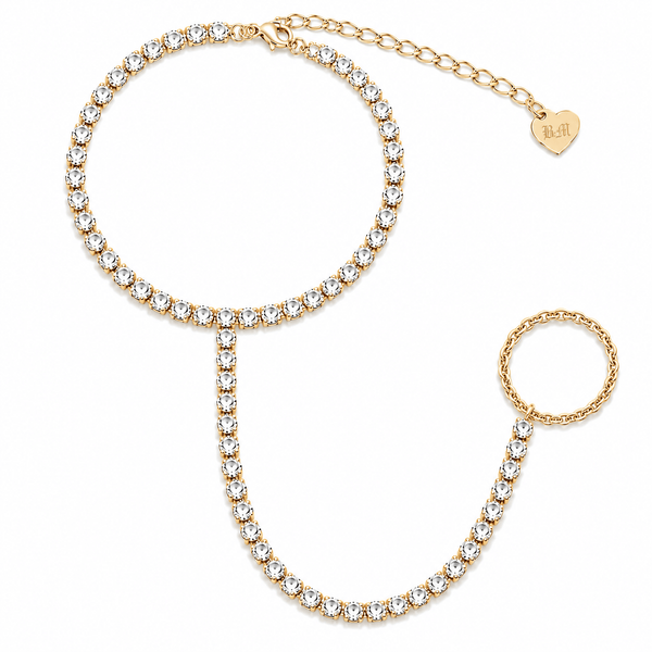 Bohomoon Stainless Steel Francine Hand Chain Bracelet