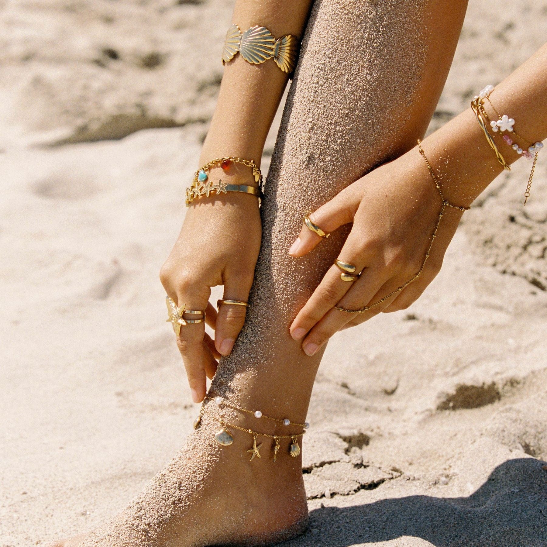 Bohomoon Stainless Steel Gardenia Pearl Bracelet